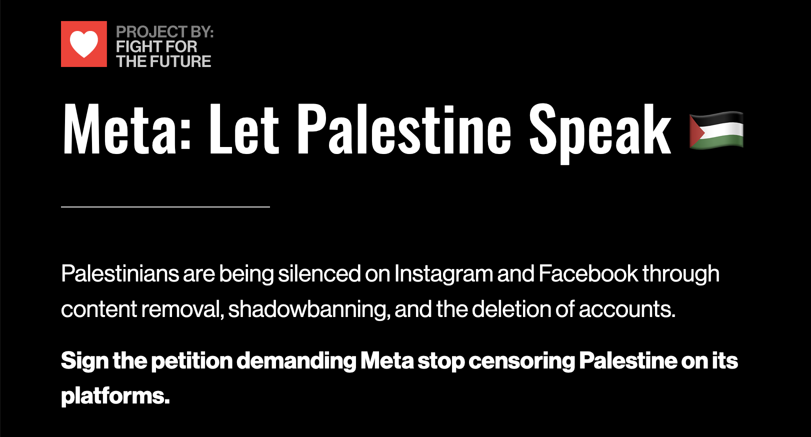 Meta: Let Palestine Speak