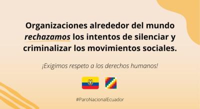  image linking to Civil society organisations reject attempts to silence and criminalise social movements in the context of protests in Ecuador and demand that human rights are respected 